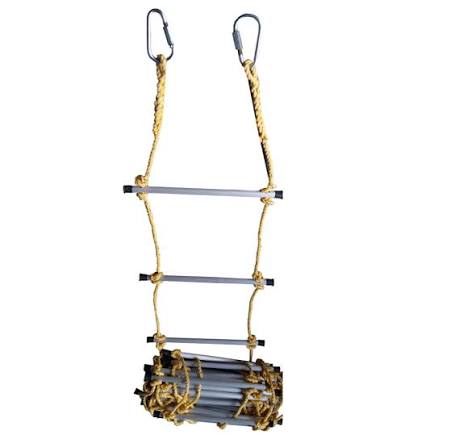 Safety Ladder 20M - Aluminium Rung with 12mm Rope