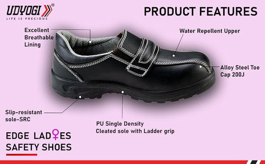 Edge MF Black Safety Shoes