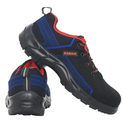 Edge Knitt Sporty Safety Shoes (Blue/Black)